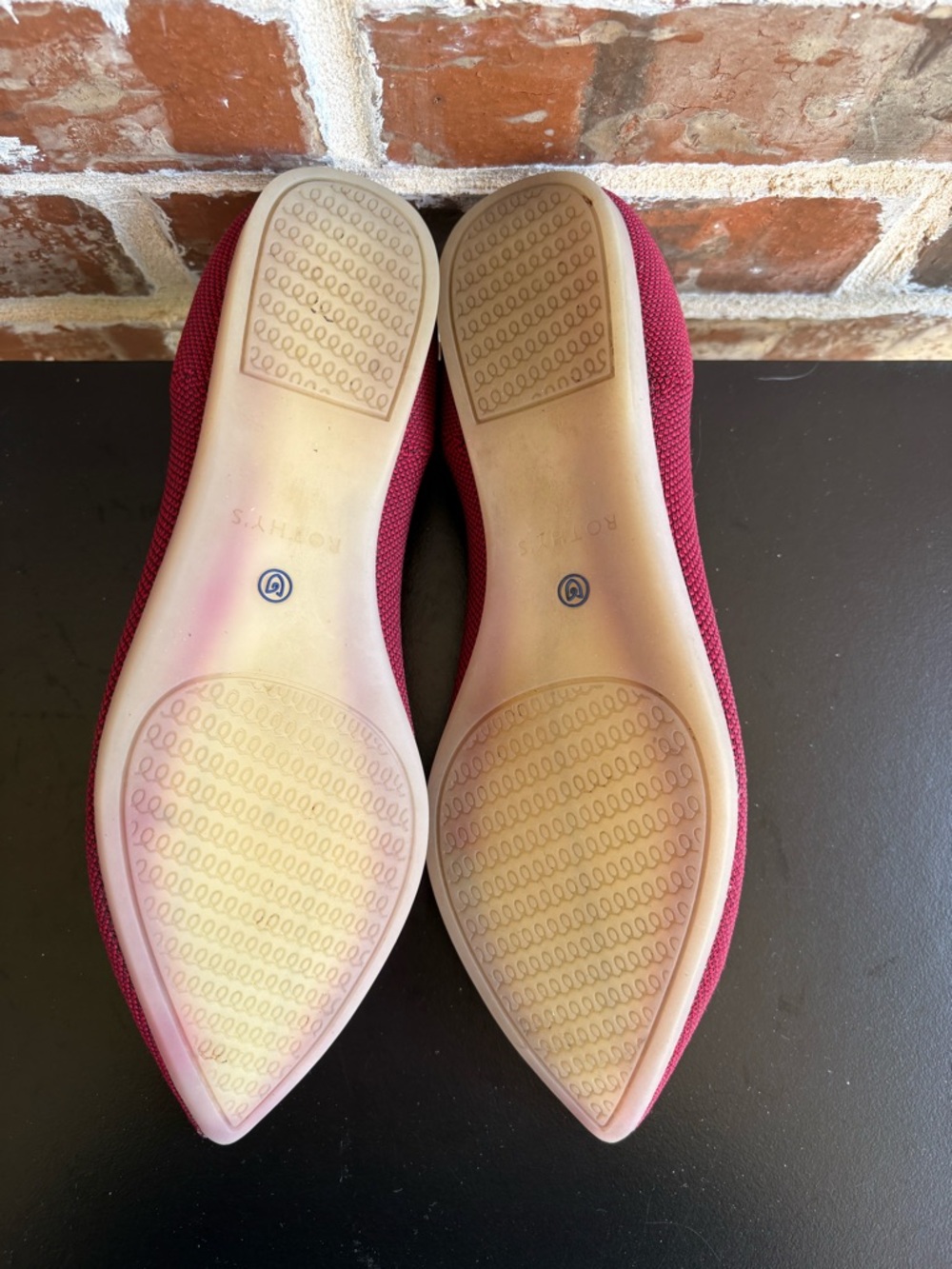 Rothy’s The Point Lollipop Red White Stripe Slip On Flats Shoes Size 10  Rare - Picture 12 of 12